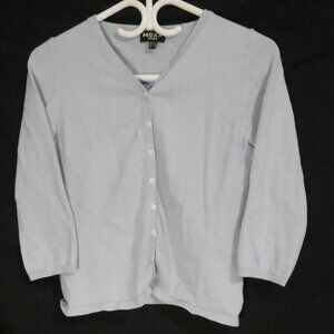 MEXX - Women | medium | Light Blue Button-Up V-Neck Cardigan
